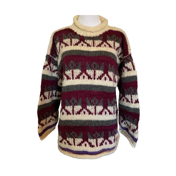 Vintage handmade Rey Wear wool sweater unisex - Picture 1 of 5